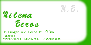 milena beros business card